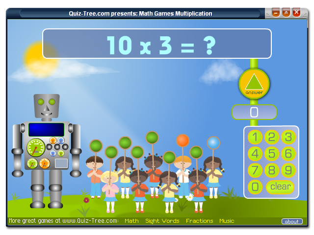 practice multiplication table game